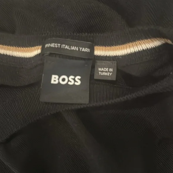 BOSS Slim Fit Black Merino Wool Crewneck Sweater - S - Picture 12 of 16